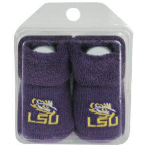 LSU TIGERS INFANT BOOTIES PURPLE