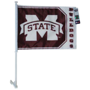 MISSISSIPPI STATE BULLDOGS CAR FLAG LOGO AND NAME