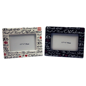 OKLAHOMA CERAMIC WORDMARK PICTURE FRAME