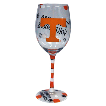 TENNESSEE VOLUNTEERS DRINKWARE WINE GLASS