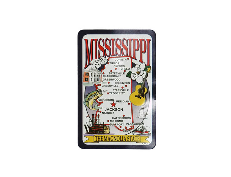 MISSISSIPPI PLAYING CARDS STATE MAP