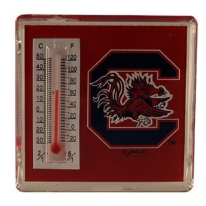 SOUTH CAROLINA GAMECOCKS MAGNET LUCITE THERMOMETER COCKY