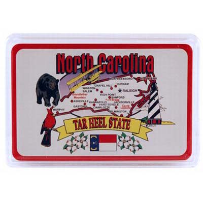 NORTH CAROLINA PLAYING CARDS STATE MAP