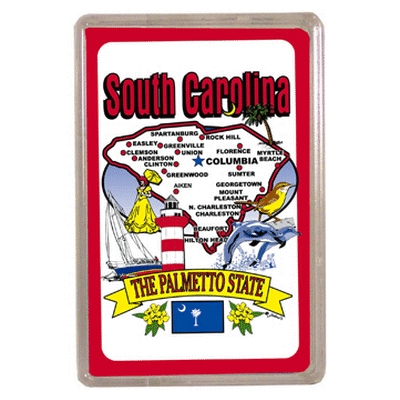 SOUTH CAROLINA PLAYING CARDS STATE MAP