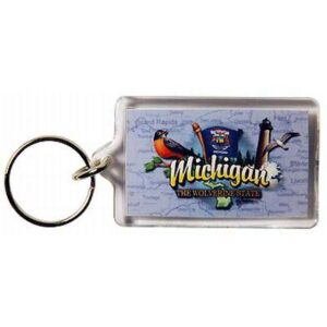 MICHIGAN KEYCHAIN LUCITE ELEMENTS