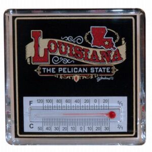 LOUISIANA MAGNET LUCITE THERMOMETER