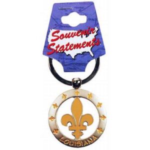 LOUISIANA KEYCHAIN SPINNER FLEUR 3 ASSORTED