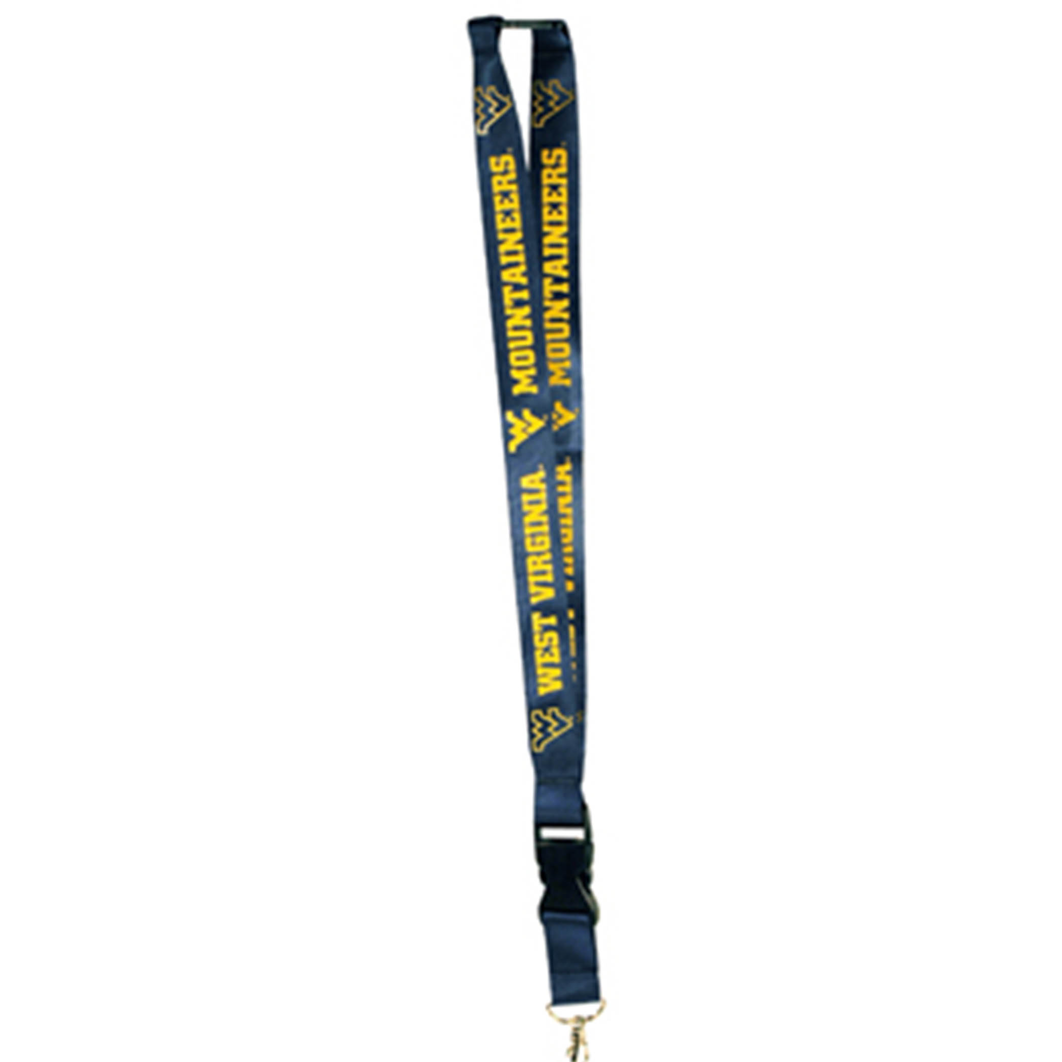 WEST VIRGINIA MOUNTAINEERS KEYCHAIN LANYARD