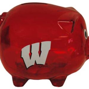 WISCONSIN BADGERS BANK PIG CLEAR PLASTIC