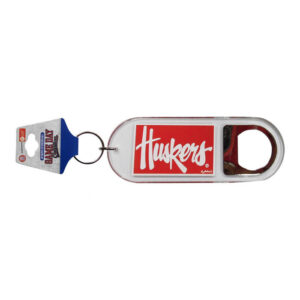 NEBRASKA CORNHUSKERS KEYCHAIN LUCITE BTL OPENER
