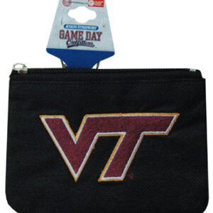 VIRGINIA TECH HOKIES KEYCHAIN COIN PURSE DIVIDED T
