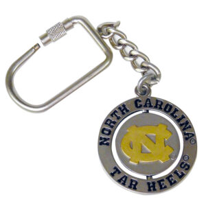 NORTH CAROLINA TAR HEELS KEYCHAIN SPINNER NICKEL