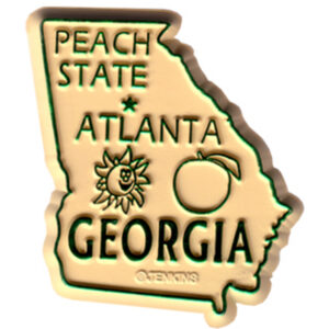 GEORGIA MAGNET 2D 50 STATE PEACH