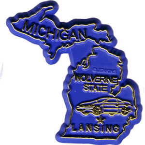 MICHIGAN MAGNET 2D 50 STATE NAVY