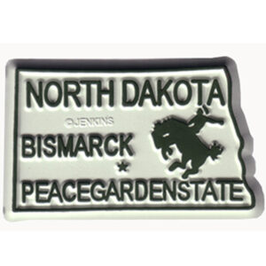 NORTH DAKOTA MAGNET 2D 50 STATE LIGHT BROWN