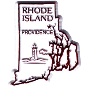 RHODE ISLAND MAGNET 2D 50 STATE RED