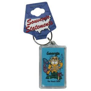 GEORGIA KEYCHAIN LUCITE GARFIELD FISHING