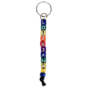 LOUISIANA KEYCHAIN BEADED SMALL