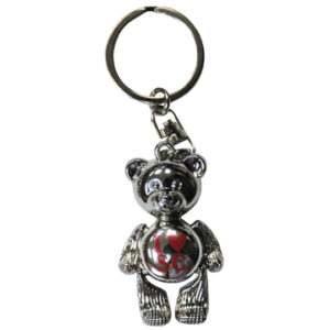 SOUTH CAROLINA KEYCHAIN METAL TEDDY BEAR