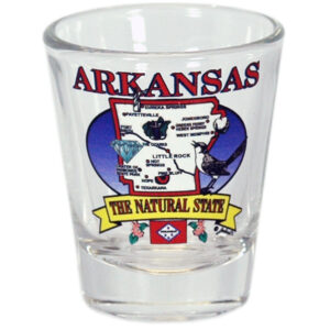 ARKANSAS SHOTGLASS STATE MAP