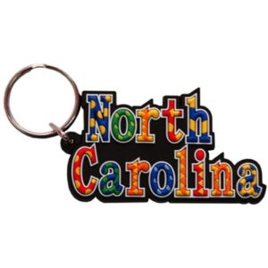 NORTH CAROLINA KEYCHAIN PVC FESTIVE