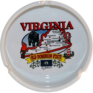 VIRGINIA ASHTRAY STATE MAP