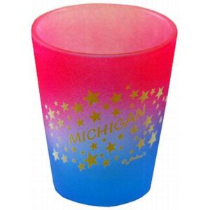MICHIGAN SHOTGLASS MULTI COLOR STARS