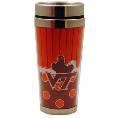 VIRGINIA TECH HOKIES MUG TRAVEL POLKA DOT