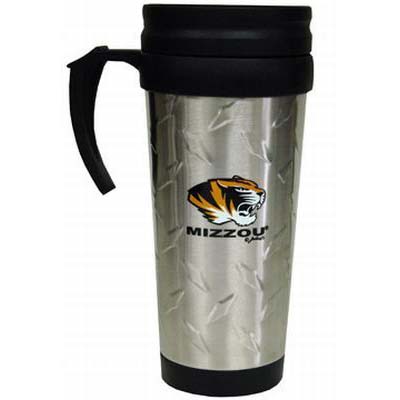 MISSOURI TIGERS MUG TRAVEL DIAMOND PLATE