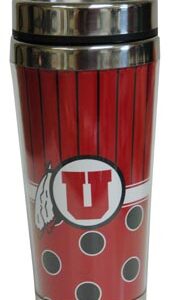 UTAH UTES MUG TRAVEL POLKA DOT