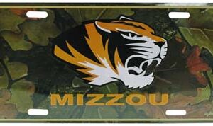 MISSOURI TIGERS CAR TAG CAMO