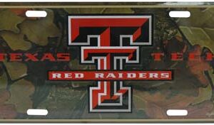 TEXAS TECH RED RAIDERS CAR TAG CAMO