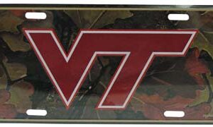 VIRGINIA TECH HOKIES CAR TAG CAMO