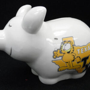 TEXAS BANK PIGGY GARFIELD STATE OUTLINE