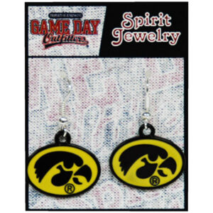 IOWA HAWKEYES EARRINGS COLOR FILL