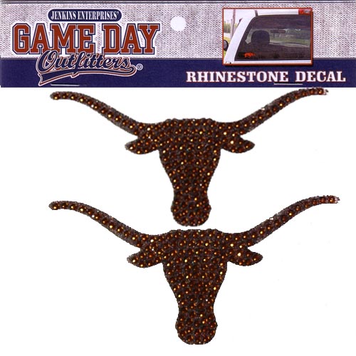 TEXAS LONGHORNS STICKER WINDOW DECAL RHINESTONE