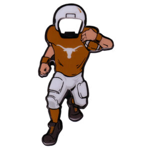 TEXAS LONGHORNS BOTTLE OPENER MAGNET METAL PLAYER