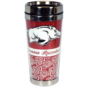 ARKANSAS RAZORBACKS MUG TRAVEL SPIRAL