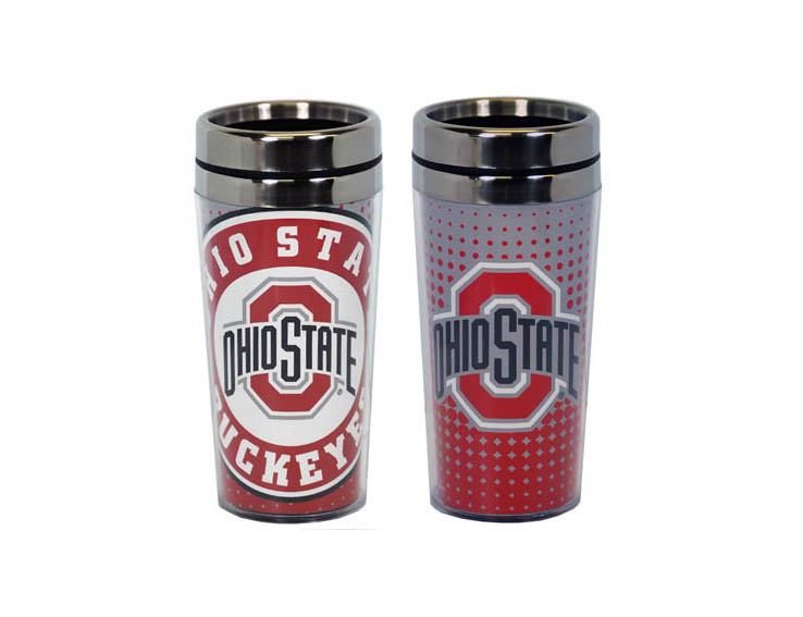 OHIO STATE BUCKEYES MUG TRAVEL DOT PATTERN