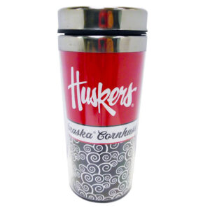 NEBRASKA CORNHUSKERS MUG TRAVEL SPIRAL