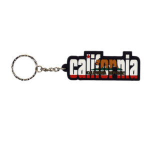 CALIFORNIA KEYCHAIN PVC FESTIVE STATE FLAG