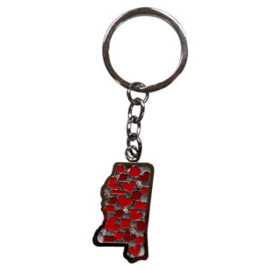 MISSISSIPPI KEYCHAIN METAL MOSAIC