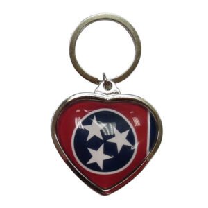 TENNESSEE KEYCHAIN METAL HEART FLAG