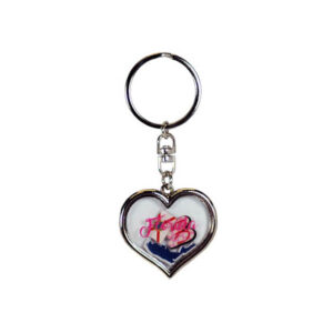 FLORIDA KEYCHAIN HEART W/FLOATERS