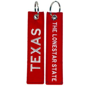 TEXAS KEYCHAIN FABRIC RIBBON