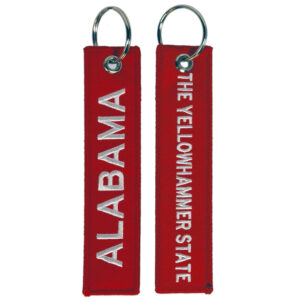 ALABAMA KEYCHAIN FABRIC RIBBON