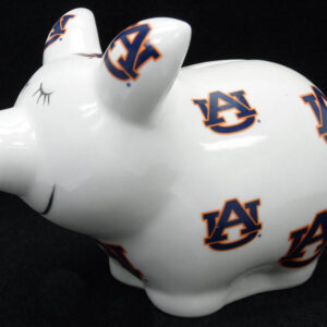 AUBURN TIGERS BANK PIGGY LOGO ALL OVER