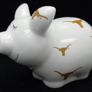 TEXAS LONGHORNS BANK PIGGY LOGO ALL OVER