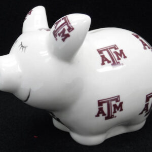 TEXAS A&M AGGIES BANK PIGGY LOGO ALL OVER
