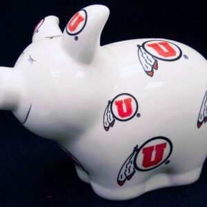 UTAH UTES BANK PIGGY LOGO ALL OVER